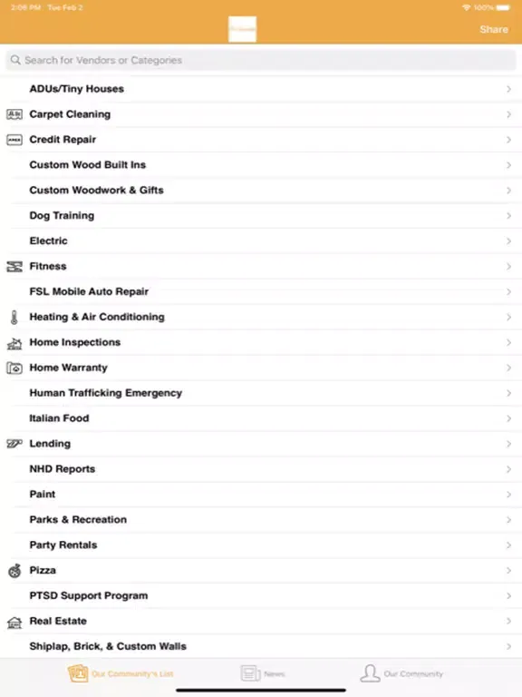 Our Community Network iPad  سکرین شاٹس