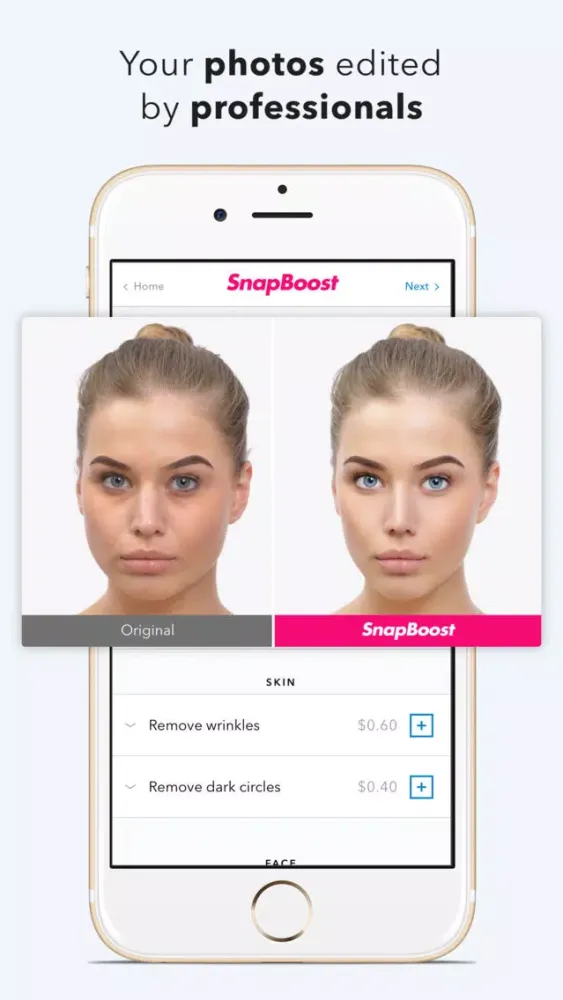 SnapBoost: Your photos edited by retouchers स्क्रीनशॉट
