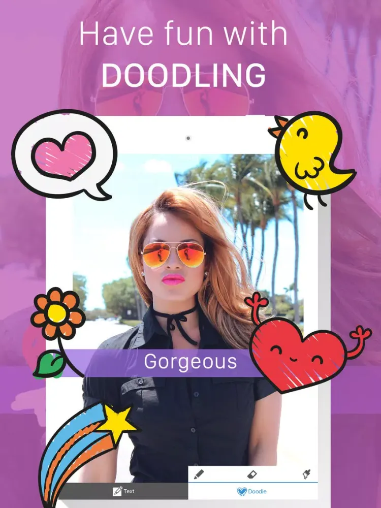 Snap Cam - Create photo with text caption in multicolor for Snapchat iPad  Screenshots