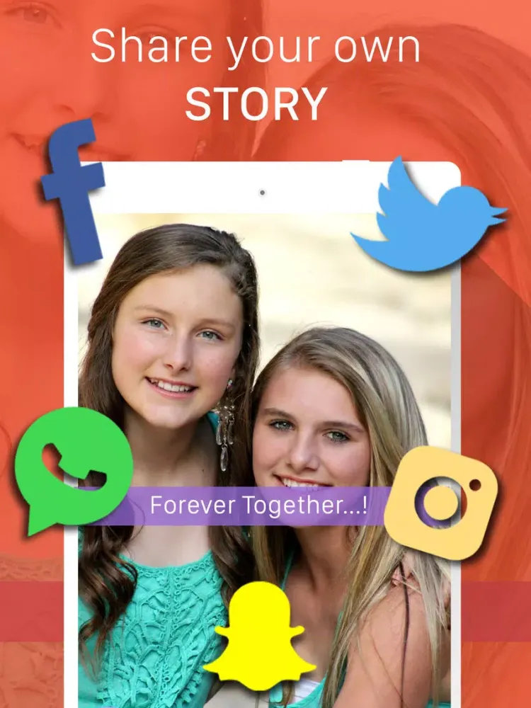 Snap Cam - Create photo with text caption in multicolor for Snapchat iPad  Screenshots