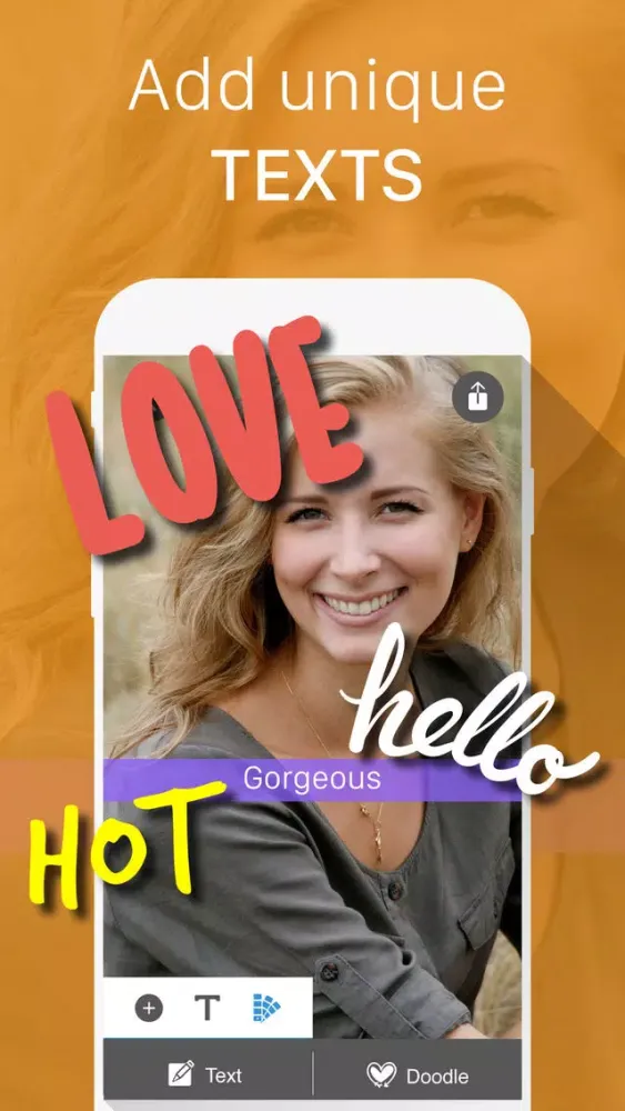 Snap Cam - Create photo with text caption in multicolor for Snapchat Screenshots