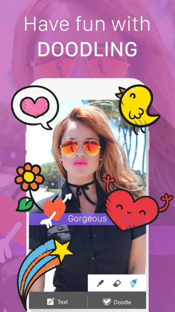 Snap Cam - Create photo with text caption in multicolor for Snapchat Screenshots