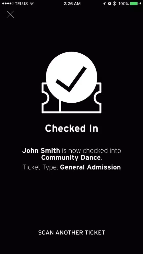 Скриншоты snapd TIX Check-In