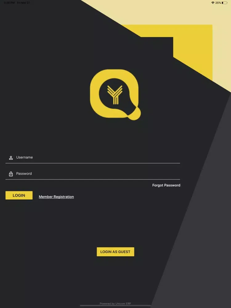 Ảnh chụp màn hình của YQ App iPad 