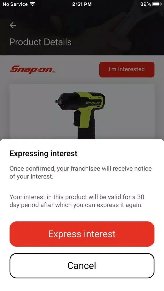 Captures d'écran de Snap-on Connect