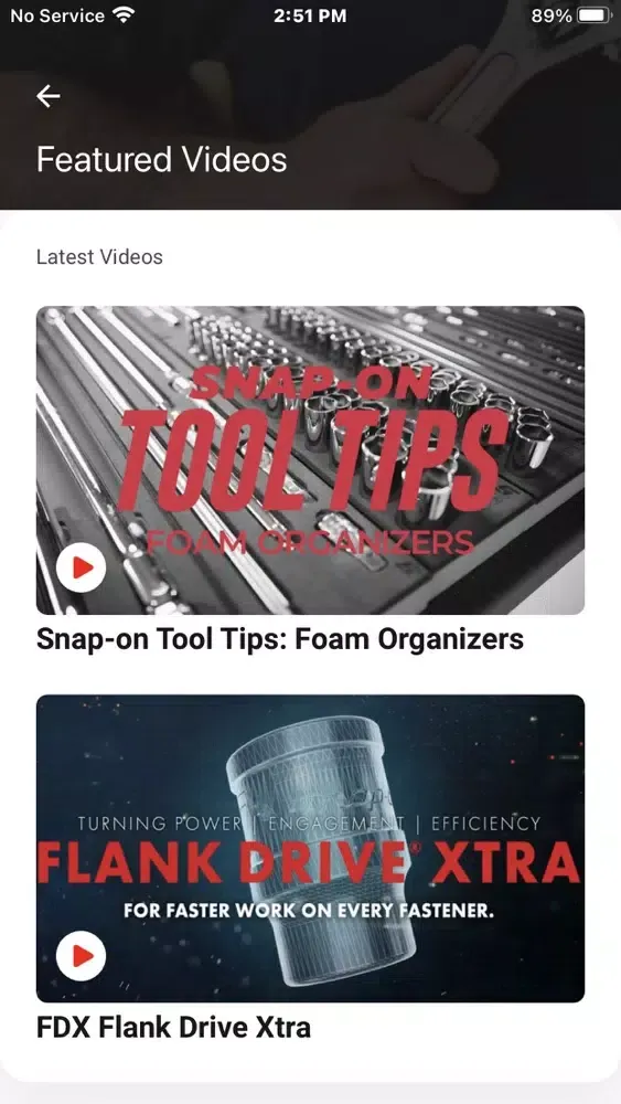 Captures d'écran de Snap-on Connect