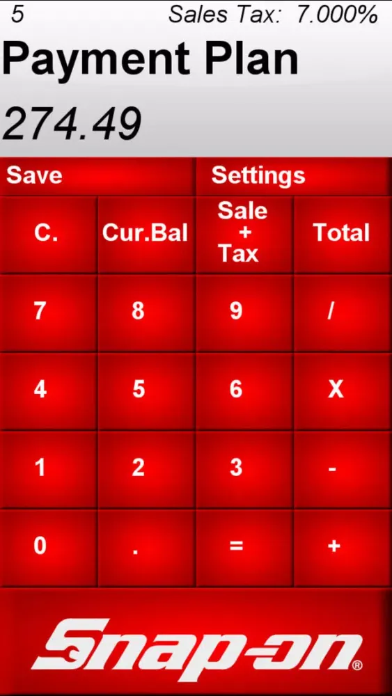 Screenshot di Snap-on Calculator