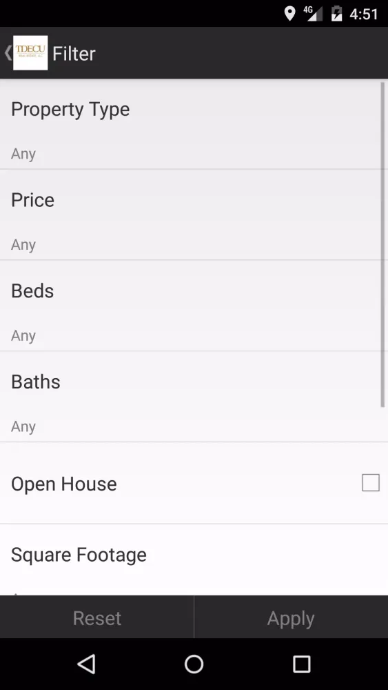 Zrzuty ekranu TDECU Real Estate