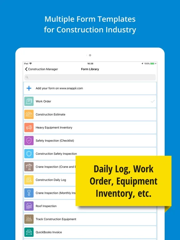 Скриншоты Construction Forms iPad 