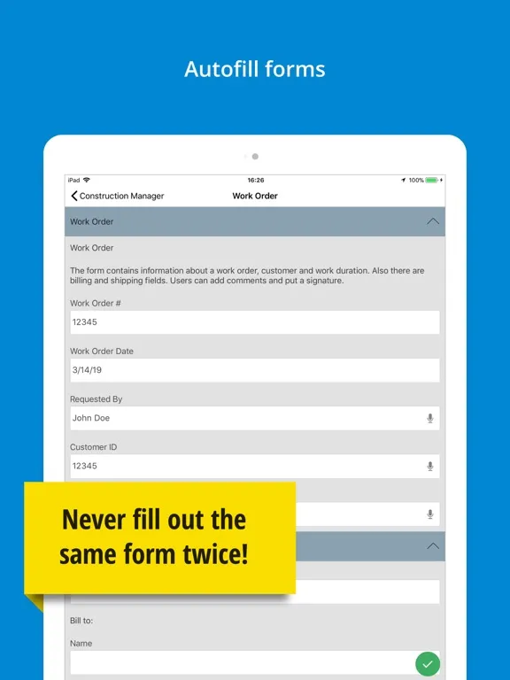 Скриншоты Construction Forms iPad 