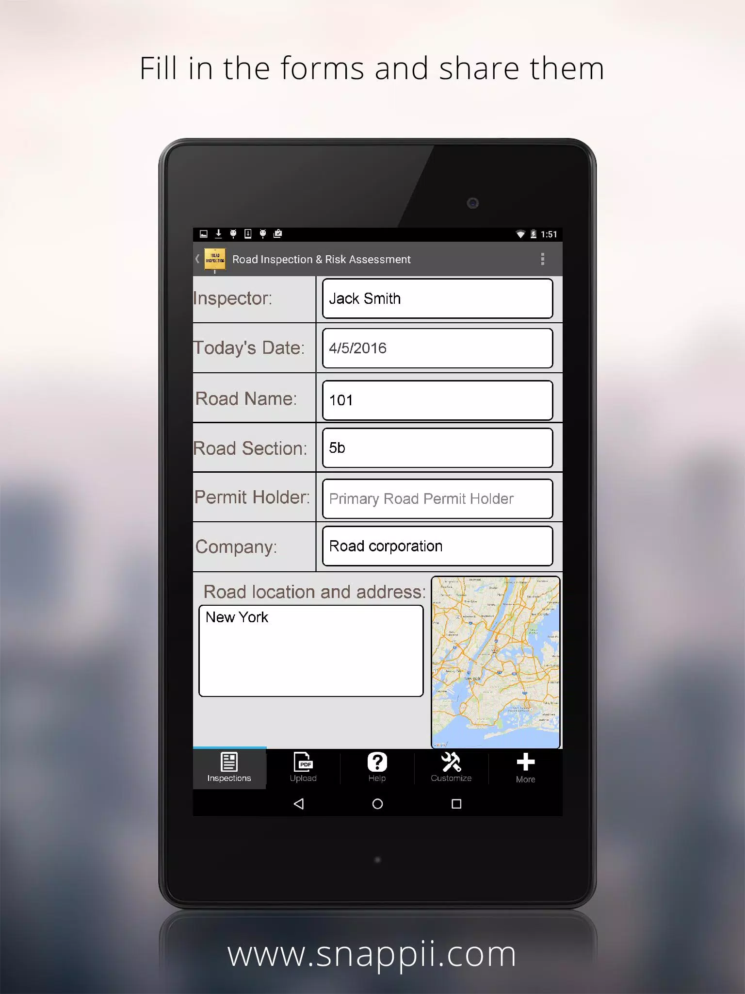 Road Inspection App Screenshots