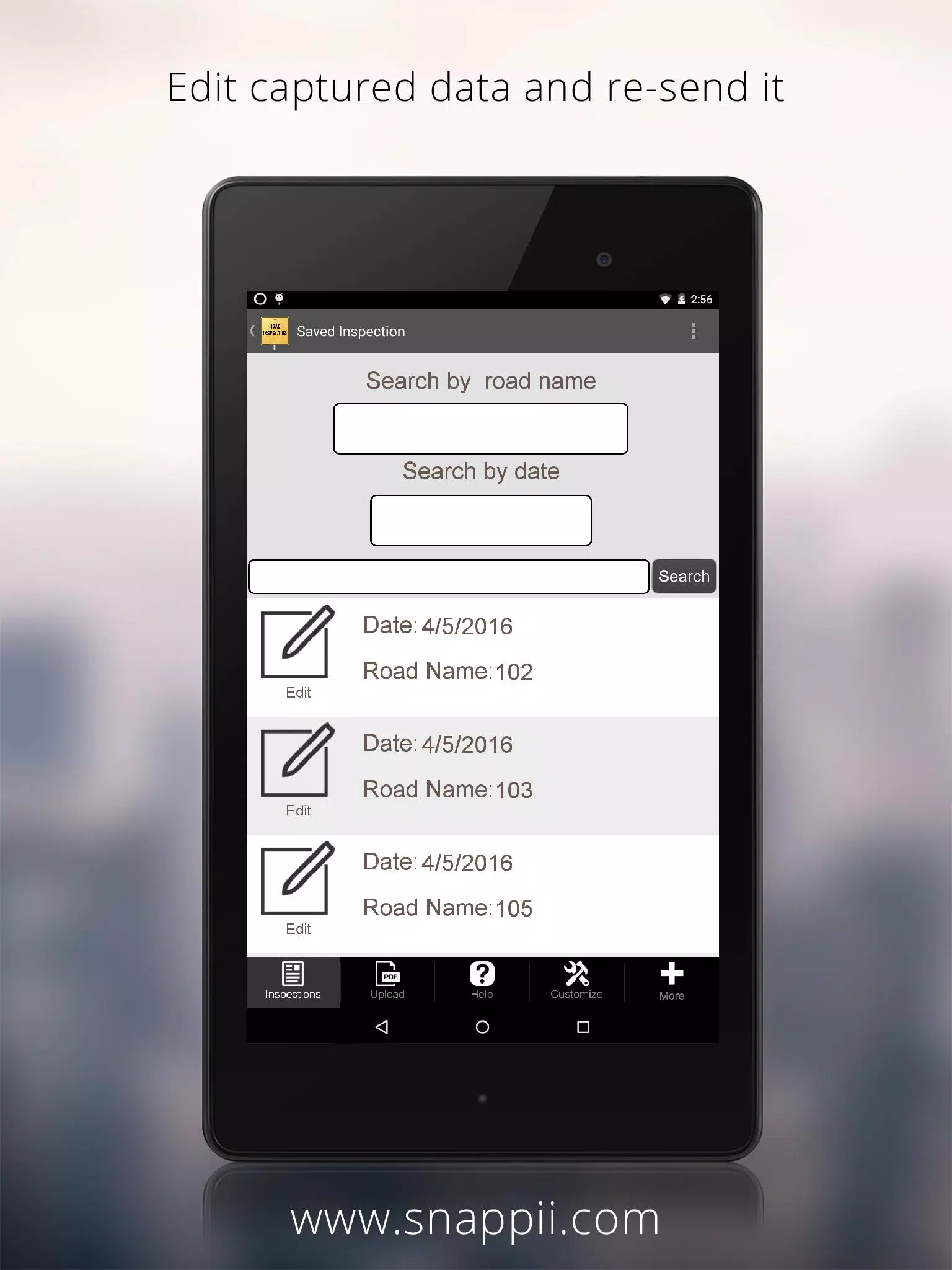 Road Inspection App Screenshots