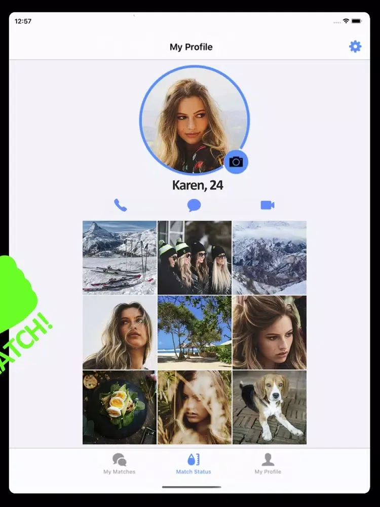 ภาพหน้าจอของ Snapping iPad 