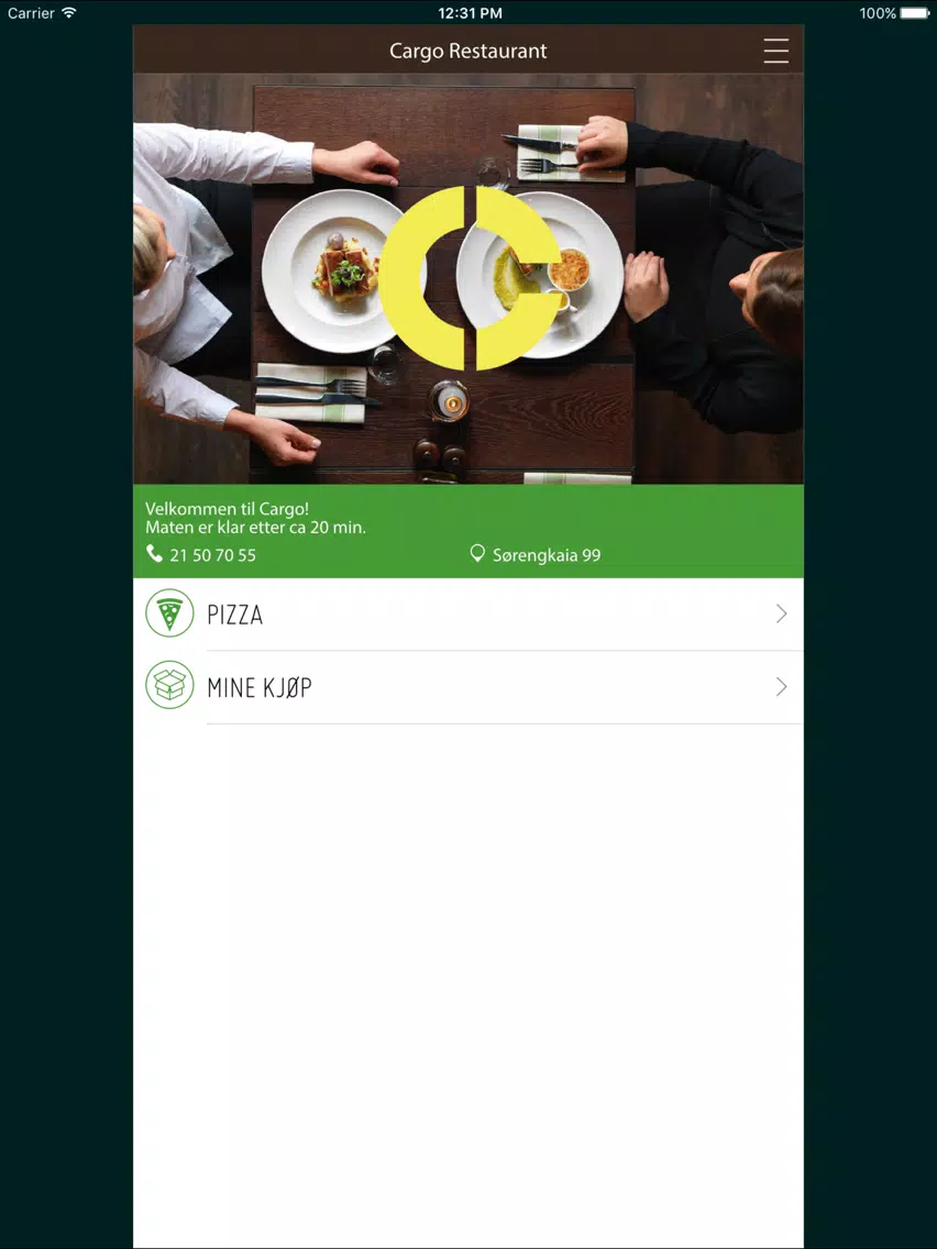Ảnh chụp màn hình của Cargo Restaurant iPad 
