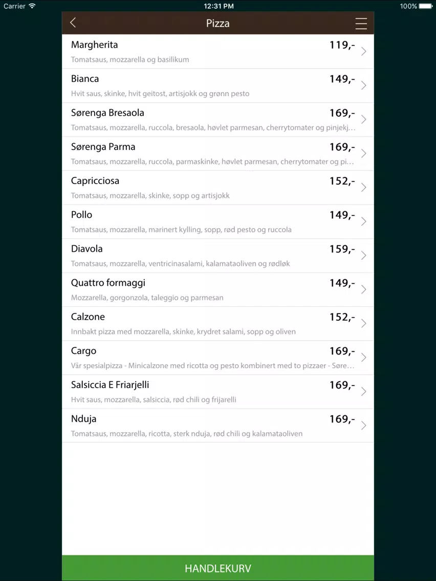 Ảnh chụp màn hình của Cargo Restaurant iPad 