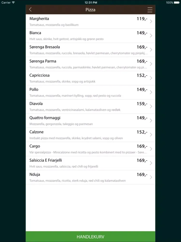 Cargo Restaurant iPad 应用截图