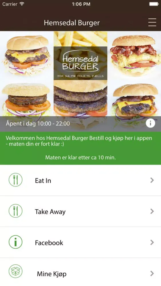 Tangkapan layar Hemsedal Burger