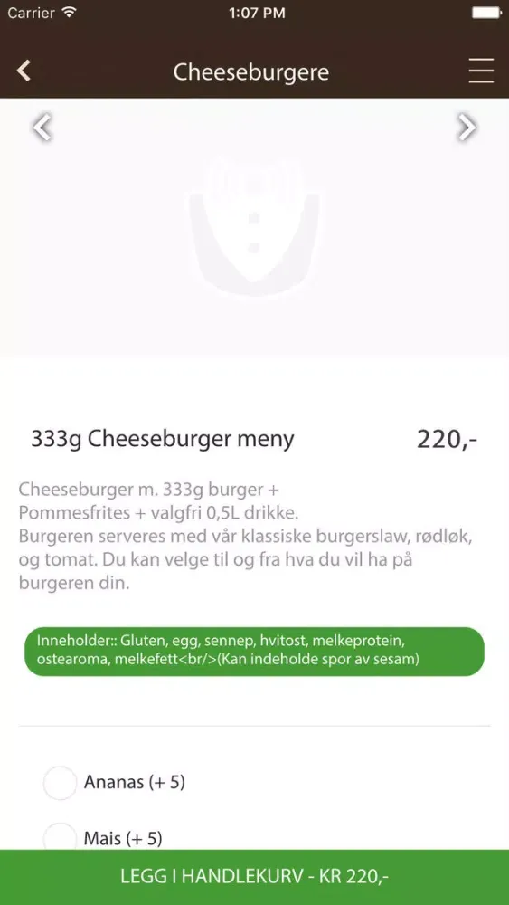 Tangkapan layar Hemsedal Burger