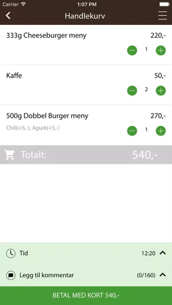 Tangkapan layar Hemsedal Burger