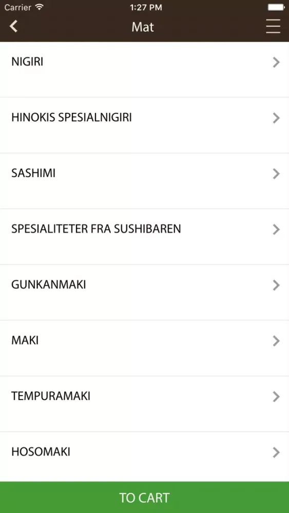 Hinoki Sushi & Grill应用截图