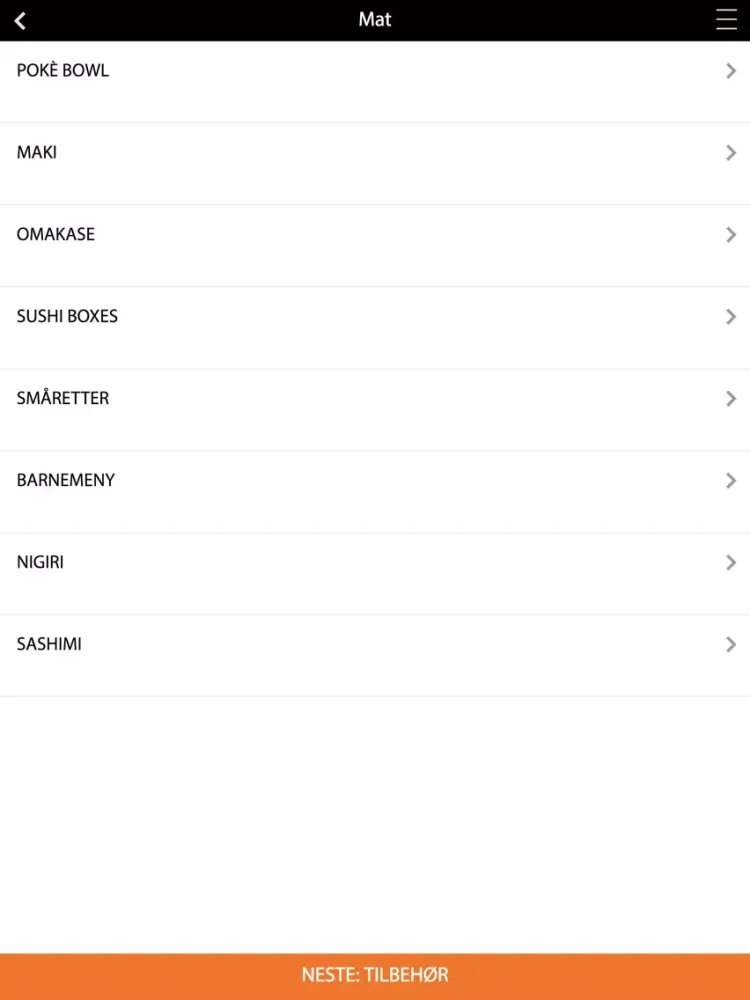 Tangkapan layar iSushi iPad 