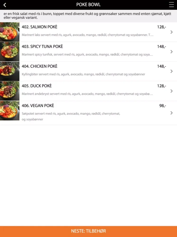 Tangkapan layar iSushi iPad 