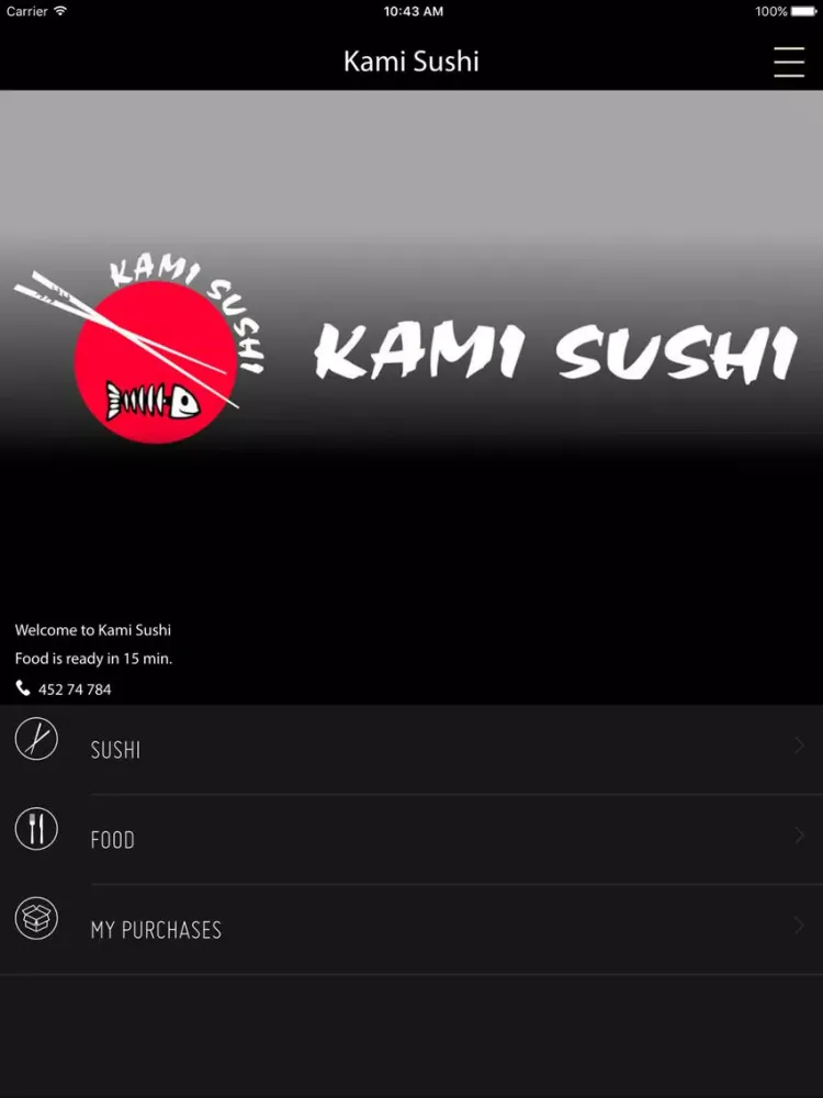 Kami Sushi iPad 應用截圖