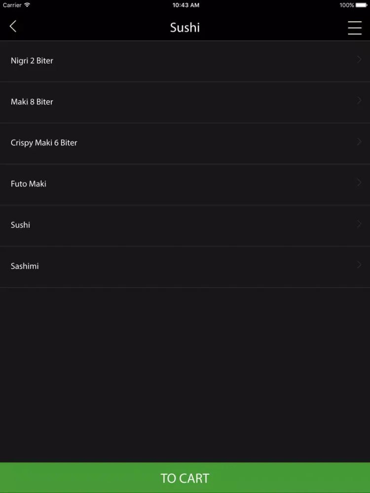 Kami Sushi iPad 應用截圖