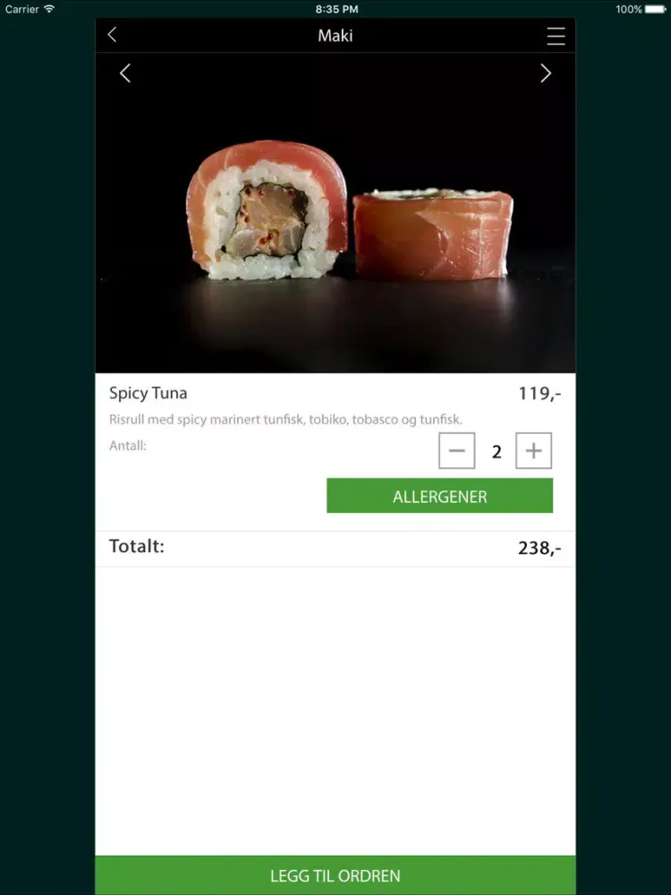 Niri Sushi Bar & Lounge iPad 应用截图