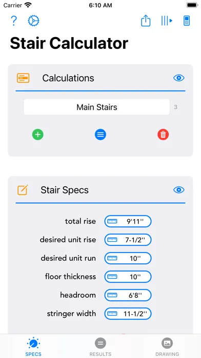 ภาพหน้าจอของ Stair Calculator 2
