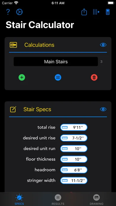 ภาพหน้าจอของ Stair Calculator 2