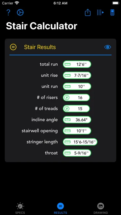 ภาพหน้าจอของ Stair Calculator 2