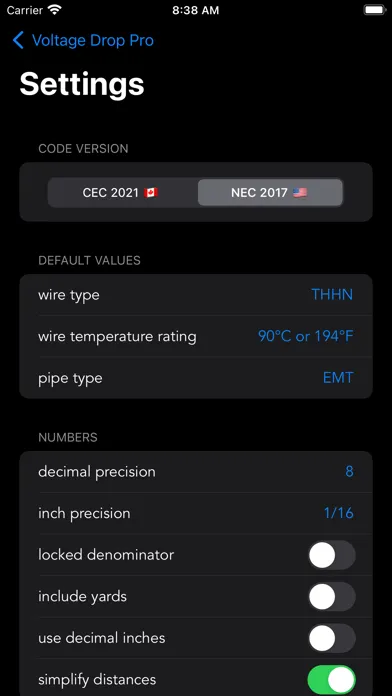 Voltage Drop Pro سکرین شاٹس