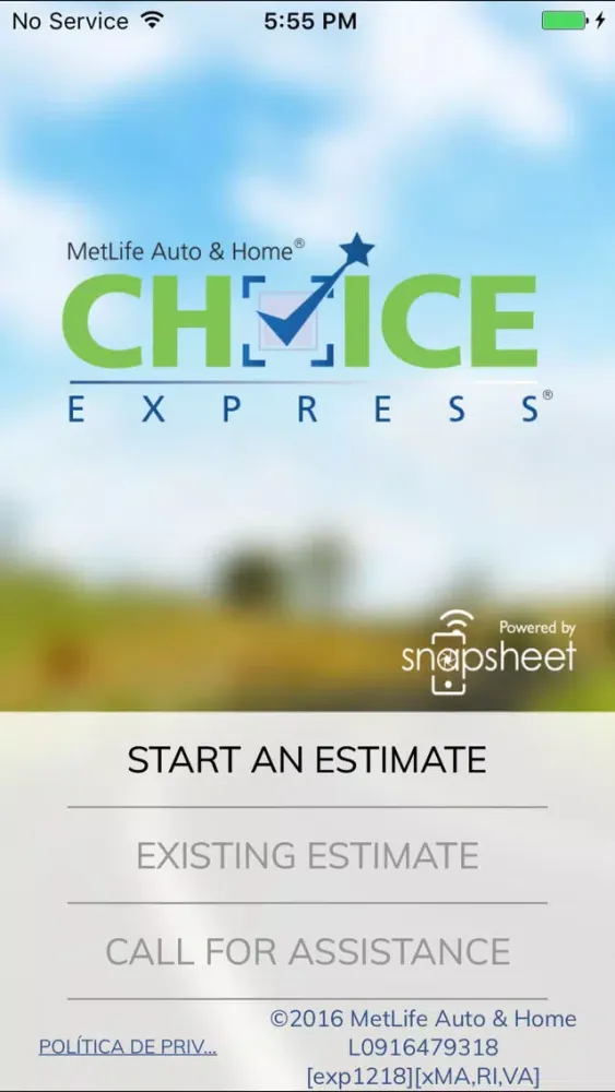 Capturas de tela do MetLife Choice Express