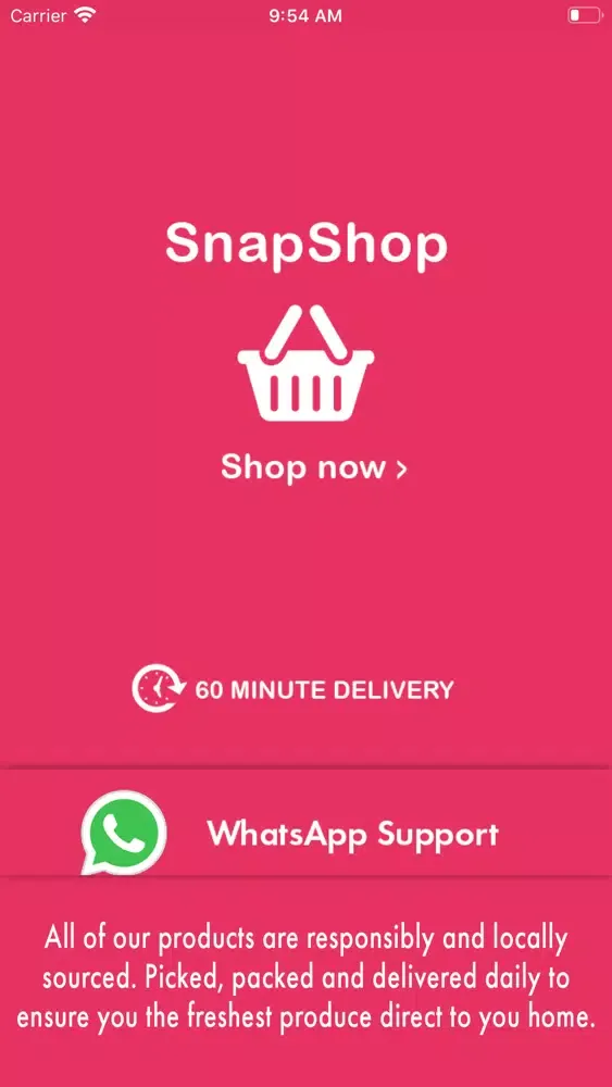 Ảnh chụp màn hình của SnapShop App