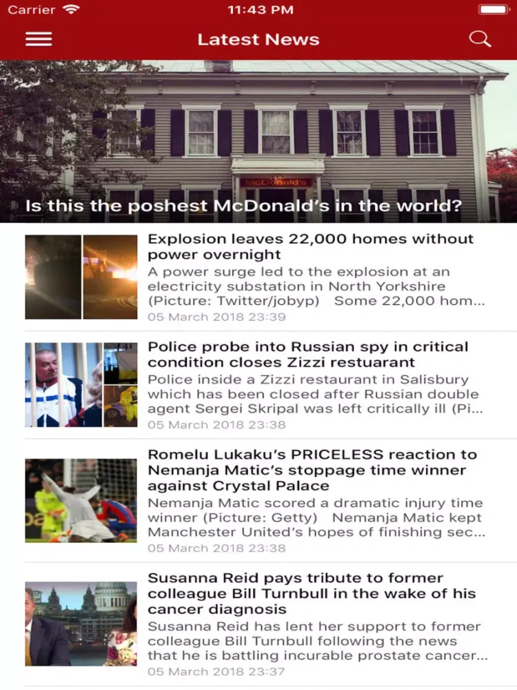 England Top News iPad  स्क्रीनशॉट