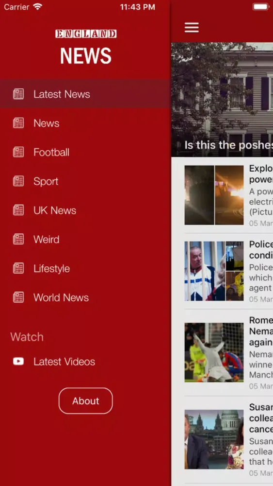 England Top News स्क्रीनशॉट