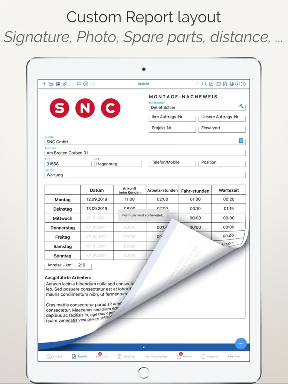 iReport Business iPad  스크린샷