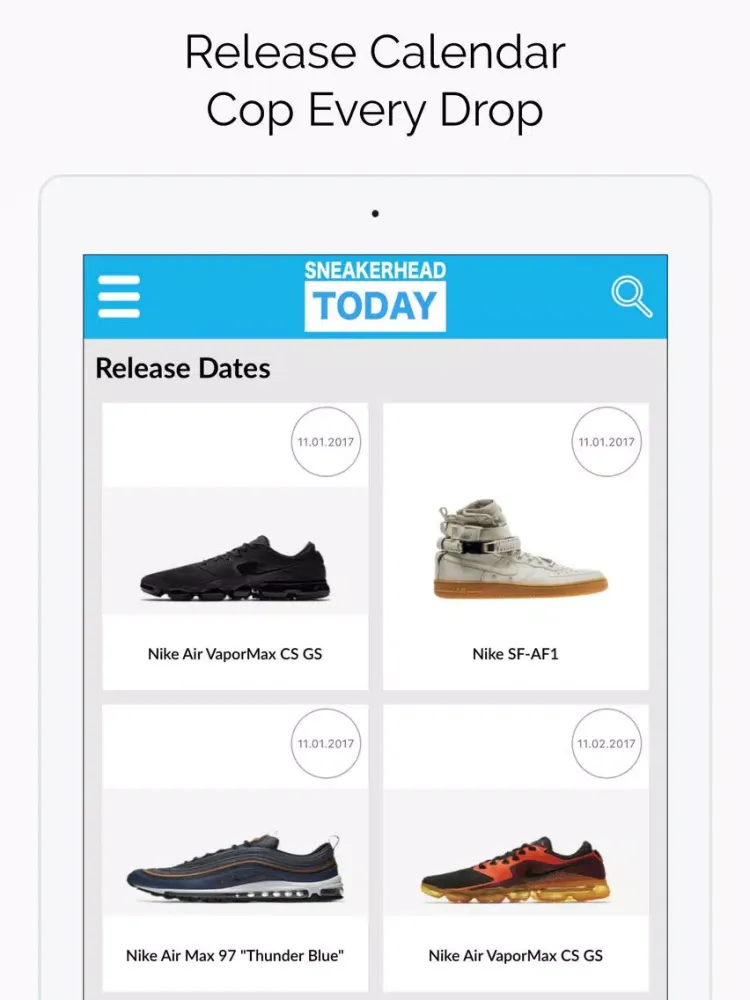 Sneaker Riot - Release Dates iPad  স্ক্রিনশট