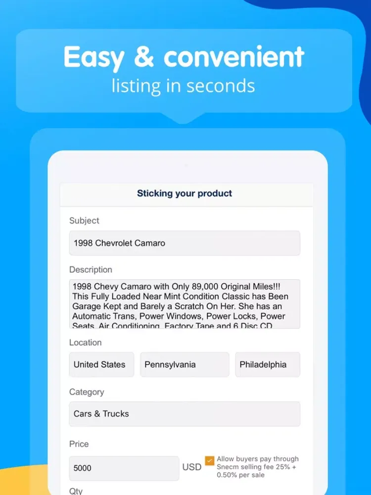 Snecm: Buy, Sell & Save Daily iPad  Screenshots