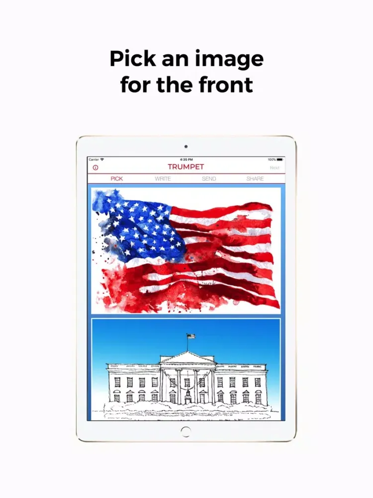 Скриншоты Trumpet: Postcards to POTUS iPad 