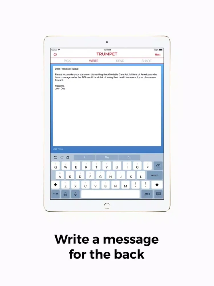 Скриншоты Trumpet: Postcards to POTUS iPad 