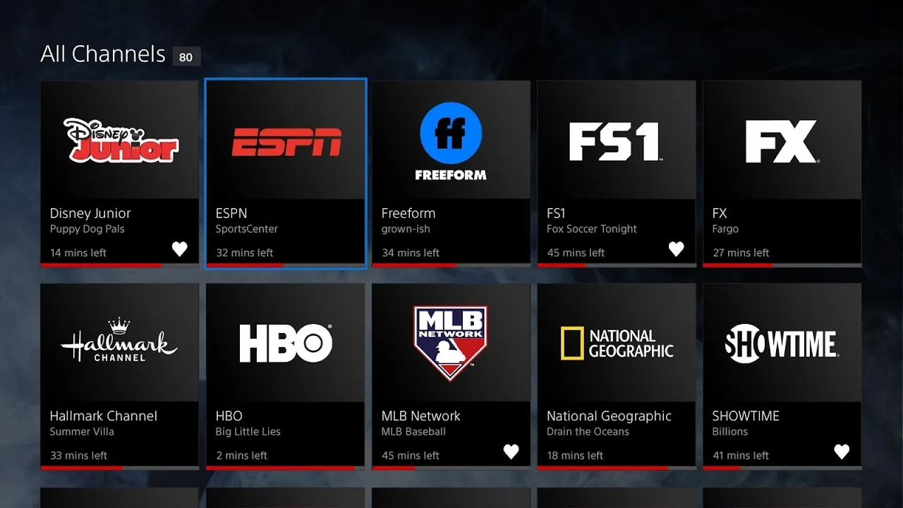 Tangkapan skrin PlayStation Vue