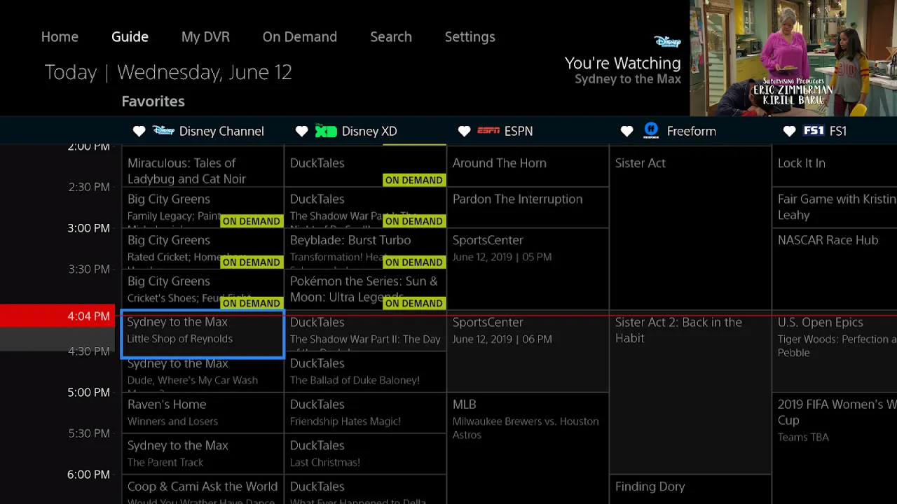 Tangkapan skrin PlayStation Vue
