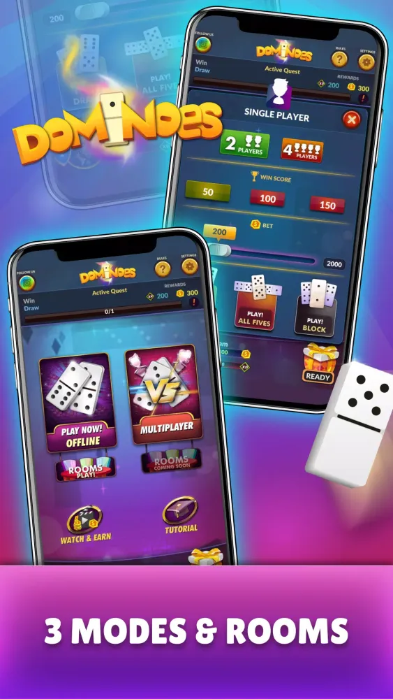 Tangkapan skrin Dominoes