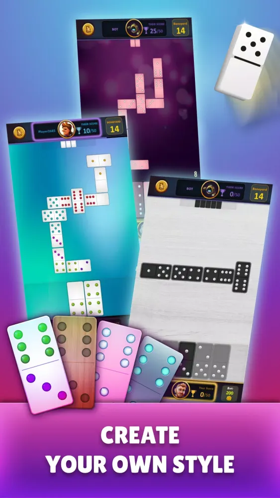 Tangkapan skrin Dominoes