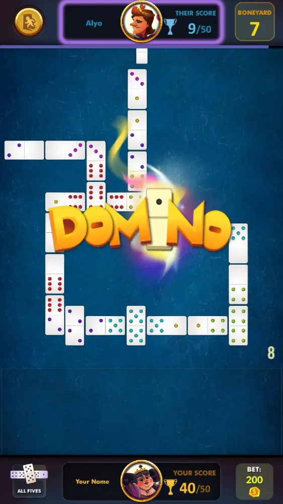 Tangkapan skrin Dominoes