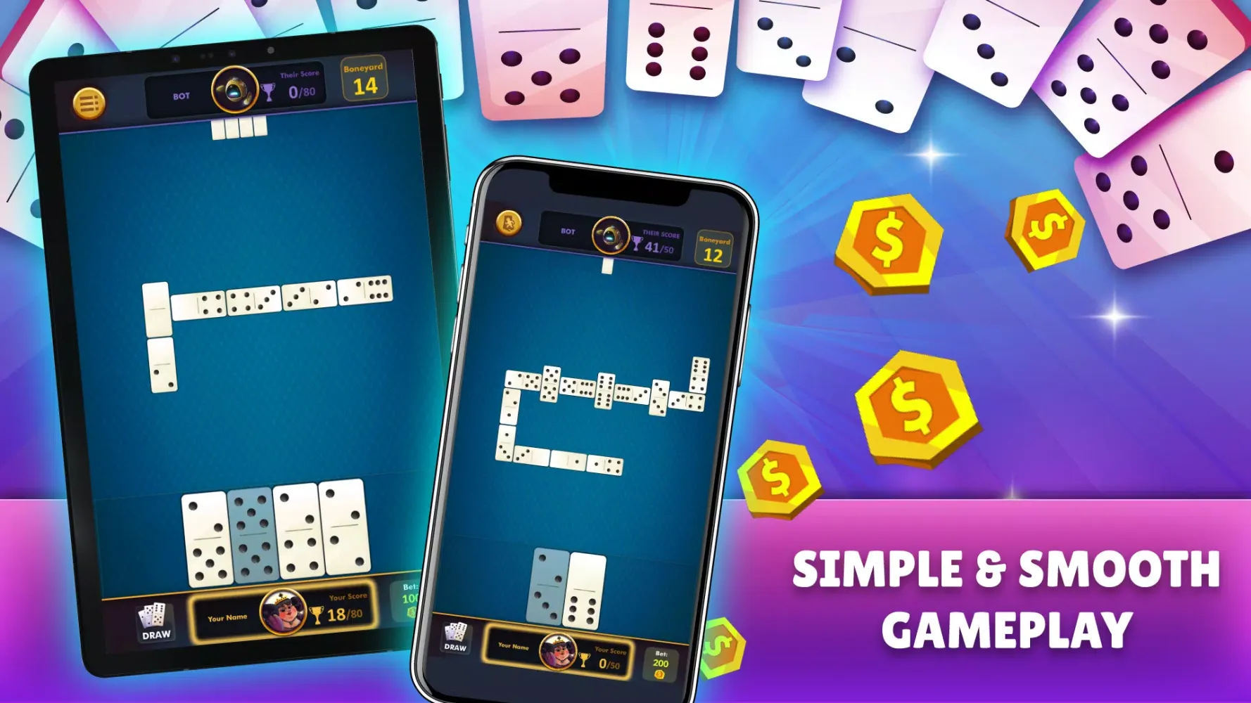 Tangkapan skrin Dominoes