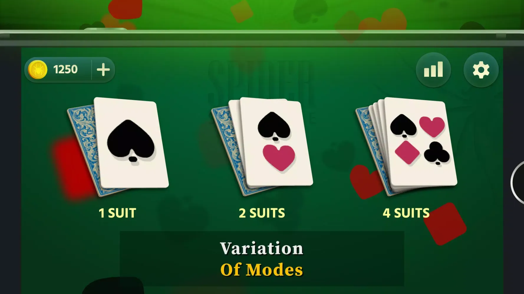 Tangkapan skrin Spider Solitaire