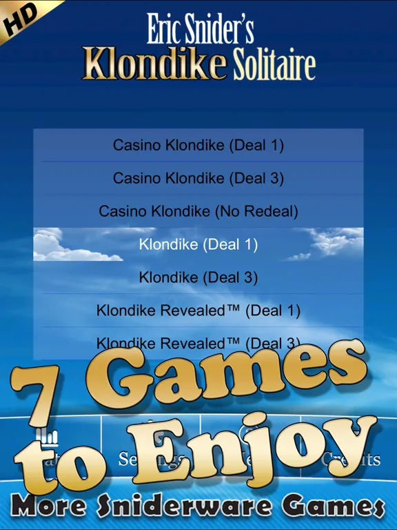 Eric's Klondike Sol HD Lite iPad  سکرین شاٹس